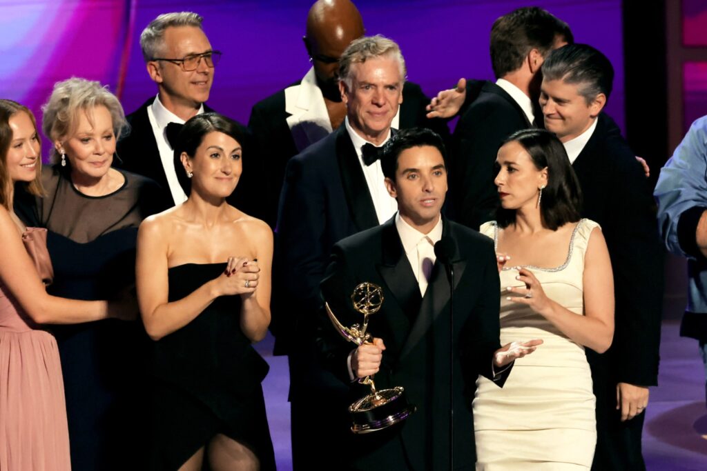 Cast and crew of "Hacks" accepts the Outstanding Comedy Series award Kevin Winter/Getty Images