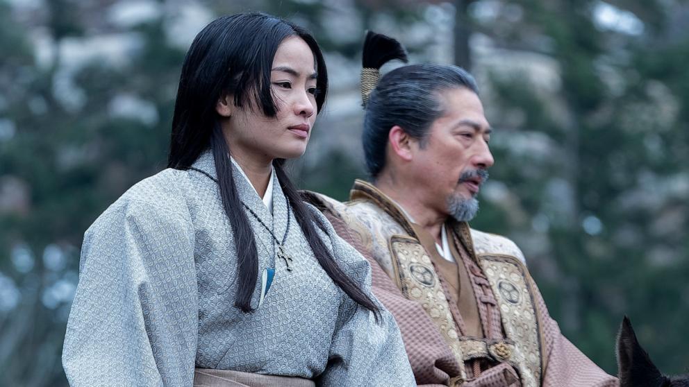 Hiroyuki Sanada and Anna Sawai in “Shōgun"
Photo Credit: Katie Yu/FX