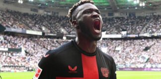 Boniface’s 93rd-minute heroics secure Bayer Leverkusen’s comeback win against Wolfsburg