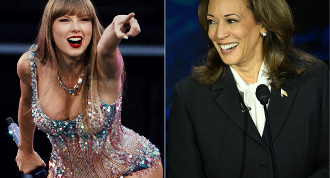 Taylor Swift and Kamala Harris