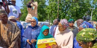 Remi Tinubu visits Borno over flood, lends helping hands to victims
