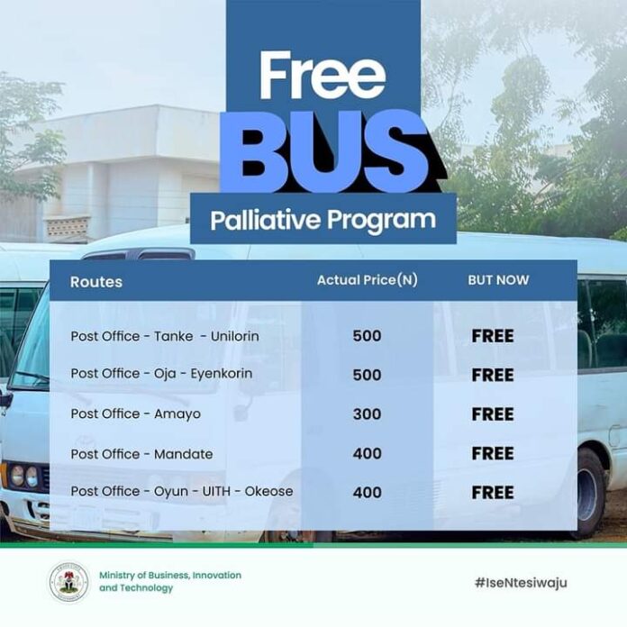 Governor AbdulRazaq reintroduces free transport palliative Governor AbdulRazaq reintroduces free transport palliative