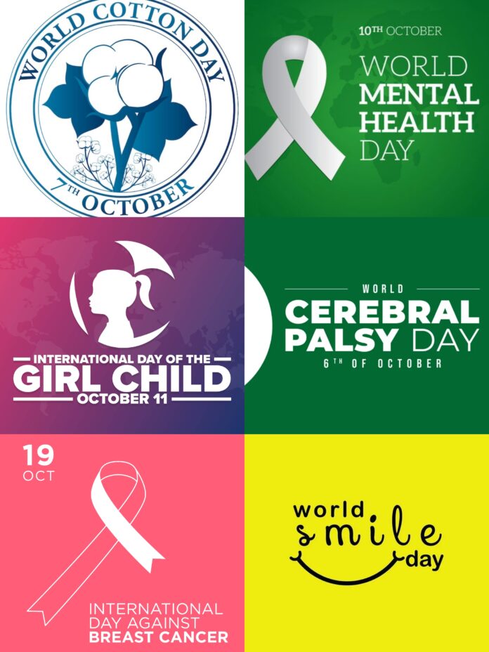 World Cotton Day and other International Days in October