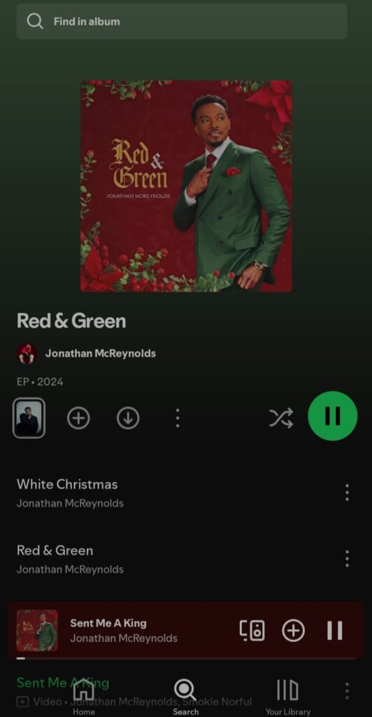 Jonathan McReynolds' Red and Green EP on Spotify 