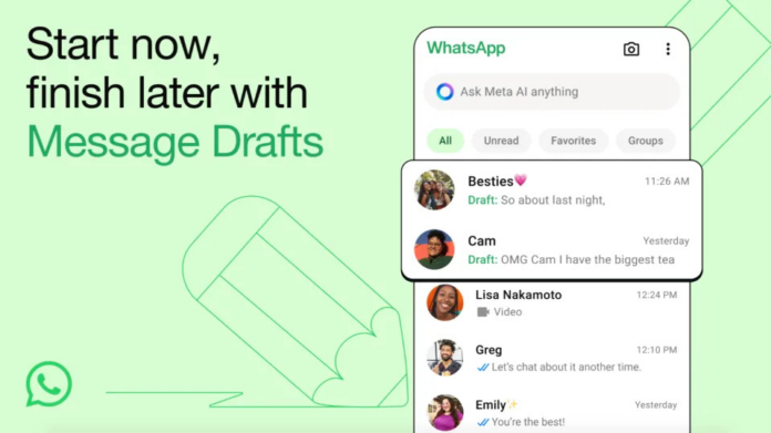 WhatsApp has introduced a drafts feature at last WhatsApp