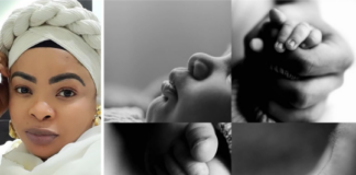 Nigerian actress, Dayo Amusa welcomes baby boy Dayo Amusa
