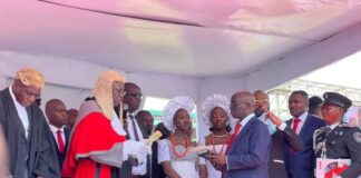 Okpebholo sworn in as Edo Governor, outlining 5-point agenda