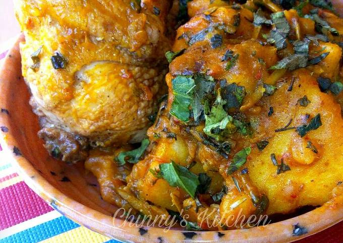 Christmas dish -Chicken yam porridge 