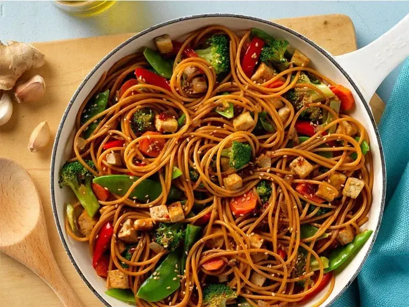 Christmas dish -Stir fry spaghetti 