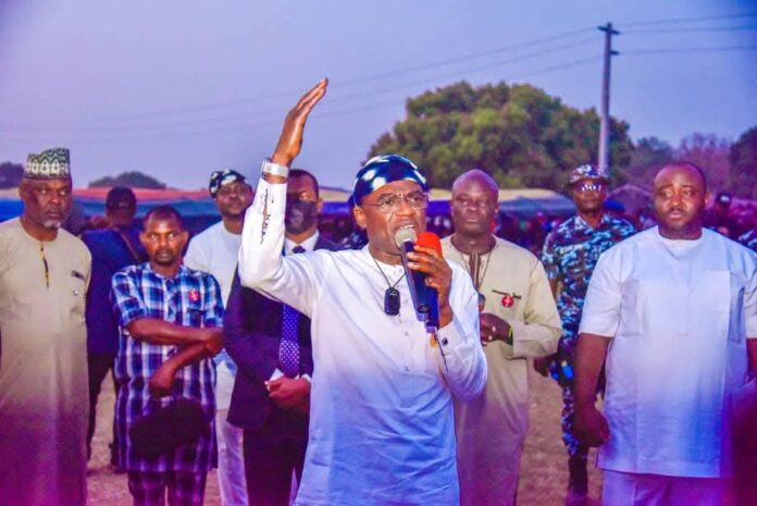Benue gov takes action against ‘illegal taxation’ Governor Hyacinth Alia speaking during the annual Ngur Day celebration in Mbangur, Vandeikya Local Government Area (PHOTO CREDIT: Facebook)