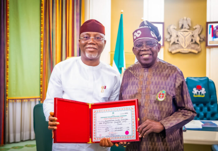 Tinubu greets Ondo gov at 60 Aiyedatiwa-Tinubu