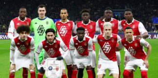 Monaco edge past Aston Villa to keep Champions League knockout hopes alive Monaco players