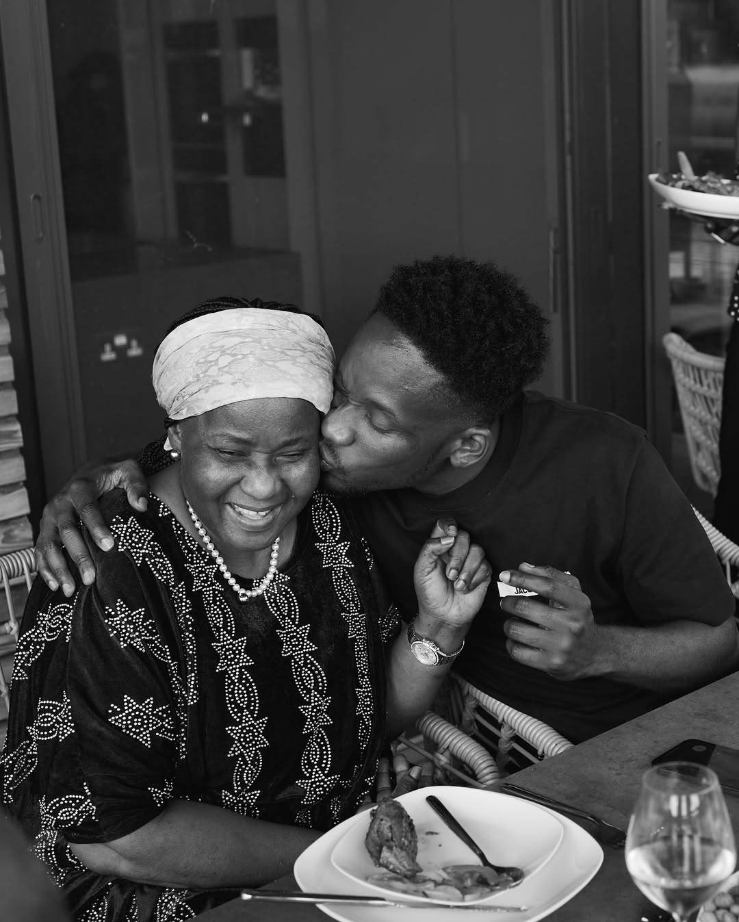 Mr Eazi and mother Ifeoma Ajibade