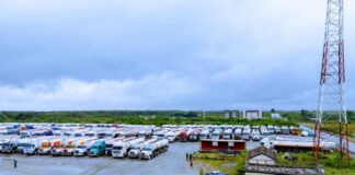 Dangote Refinery cuts petrol price to N865, marketers expect nationwide fuel price drop Trucks at the Dangote Refinery