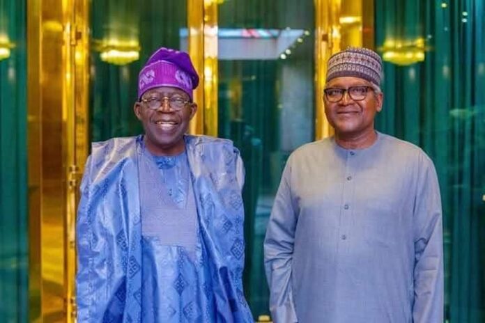 Tinubu congratulates Dangote on World Bank appointment Tinubu congratulates Dangote on World Bank appointment