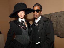 Rihannna and her partner, A$AP Rocky at Met Gala 2025
