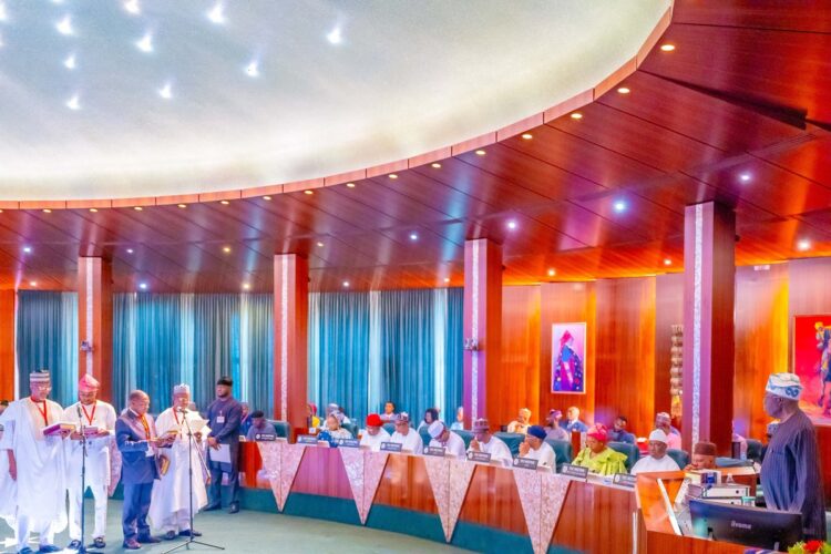 Tinubu Swears in INEC Commissioners