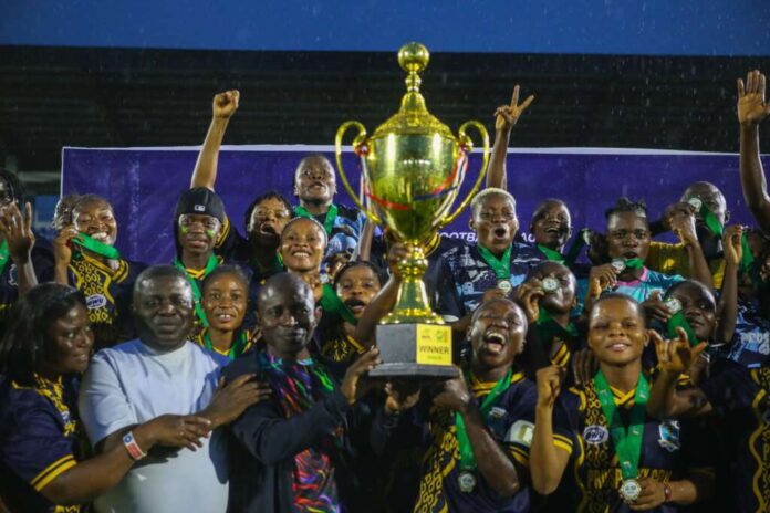 Vera Samuel’s hat-trick powers Bayelsa Queens to sixth NWFL Premiership title Bayelsa Queens have won the 2024/25 NWFL title - their sixth such win.