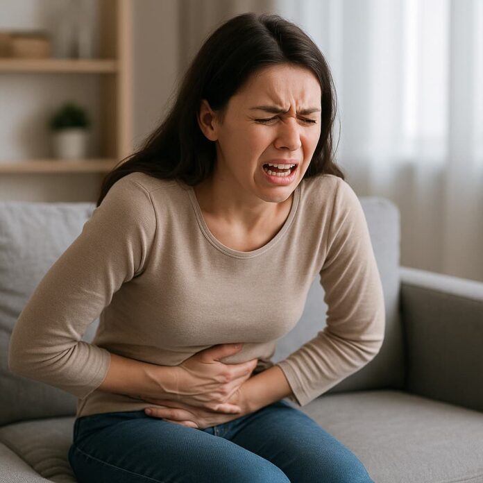 What you should know about Peptic Ulcers: causes, symptoms, treatment and prevention A woman in her 20s going through severe peptic ulcer pain.