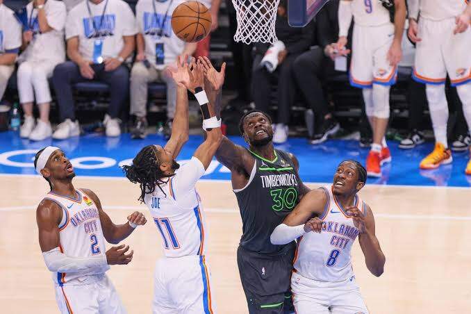 Oklahoma City Thunder beat Minnesota Timberwolves in the 2025 NBA Western Conference finals.