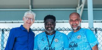 Legends reunite: Arsene Wenger, Guardiola, and Touré share FIFA Club World Cup moment Arsenal Wenger alongside his former player at Arsenal Kolo Touré and Manchester City manager Guardiola.