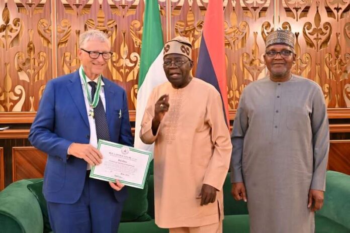 Tinubu honours Bill Gates with CFR, hails him as global inspiration to leaders