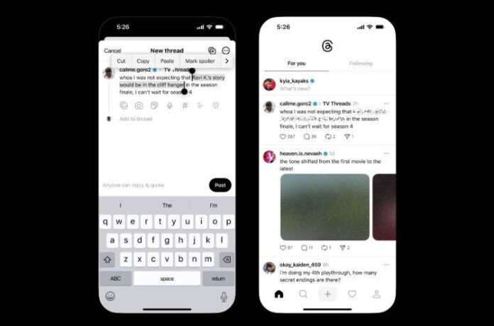 Threads adds spoiler-hiding feature
