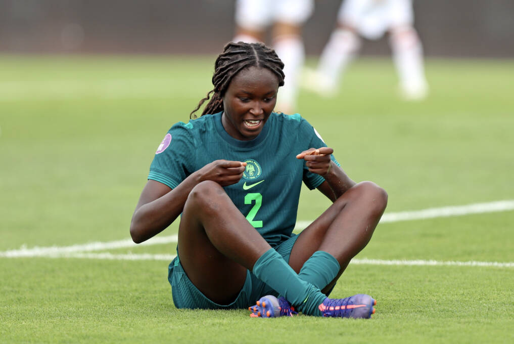 Rinsola Babajide dedicates her goal against Tunisia at WAFCON 2024 to Diogo Jota.