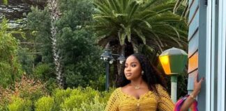 Veekee James redefines fashion in a fairy-themed crocheted look Veekee James in a custom made crocheted look