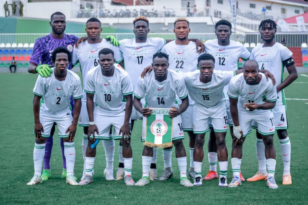 Nigeria's home-based Super Eagles, also known as the CHAN Eagles, have been knocked out of the 2024 CHAN tournament after a humiliating 4-0 loss to Sudan in their second group game. Nigeria's home-based Super Eagles, also known as the CHAN Eagles, have been knocked out of the 2024 CHAN tournament after a humiliating 4-0 loss to Sudan in their second group game.