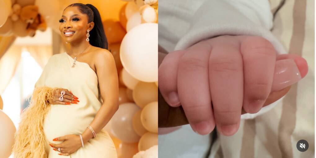 Toke Makinwa X daughter Yakira