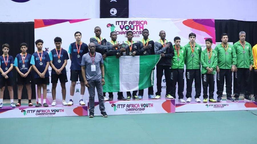 Team Nigeria has recorded a spectacular victory at the 2025 ITTF Africa Youth Championship