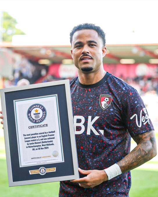 Justin Kluivert made Premier League history with a remarkable record-breaking performance and has been officially recognised by Guinness World Records for scoring the most penalties in a single Premier League match.