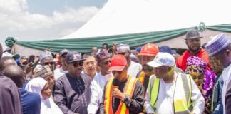 Sani flags off road reconstruction in Rigasa, Zango Sani flags off road reconstruction in Rigasa, Zango