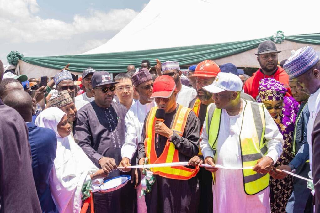 Sani flags off road reconstruction in Rigasa, Zango Sani flags off road reconstruction in Rigasa, Zango