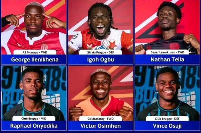 Nine Nigerian talents poised to light up the 2025/26 UEFA Champions League