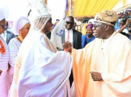 Bola Tinubu and Oba Rashidi Adewolu