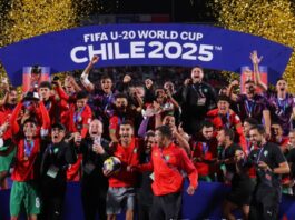 Yassir Zabiri’s brace seals Morocco’s first-ever FIFA U20 World Cup title with a stunning 2-0 win over Argentina in Santiago.
