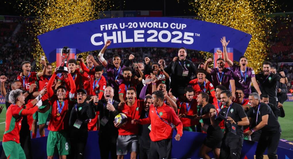Yassir Zabiri’s brace seals Morocco’s first-ever FIFA U20 World Cup title with a stunning 2-0 win over Argentina in Santiago.