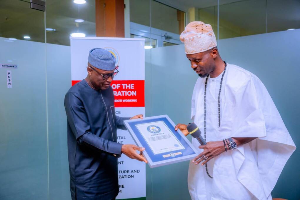 Governor Biodun Oyebanji and Anifowose Oluwaseyi (PHOTO CREDIT: Ekiti State Government Facebook page)