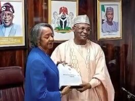 Mahmood Yakubu and May Agbamuche-Mbu