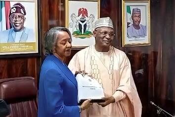 Mahmood Yakubu and May Agbamuche-Mbu