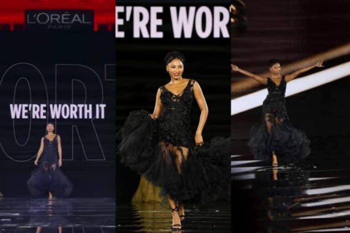 Temi Otedola describes walking the L’Oréal Paris Runway as a “surreal moment”