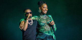 Tems speaks on what she admires most about Wizkid LONDON, ENGLAND - NOVEMBER 28: Wizkid and Tems perform at The O2 Arena on November 28, 2021 in London, England. (Photo by Joseph Okpako/WireImage)