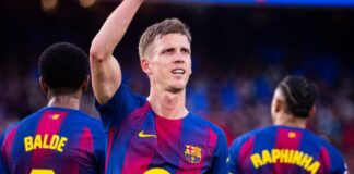 Olmo inspires Barcelona comeback against Alaves as Flick’s men rise to La Liga summit Dani Olmo fires Barcelona to a 3-1 comeback over Alaves as Flick’s side go top of La Liga and extend their 34-match scoring streak.