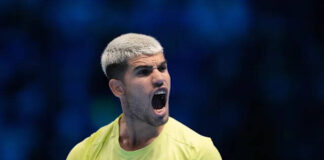 Alcaraz edges Fritz in Turin battle, moves one win away from year-end No. 1 ranking Carlos Alcaraz outlasts Taylor Fritz in a thrilling Turin clash to edge closer to the ATP year-end world No. 1 ranking.