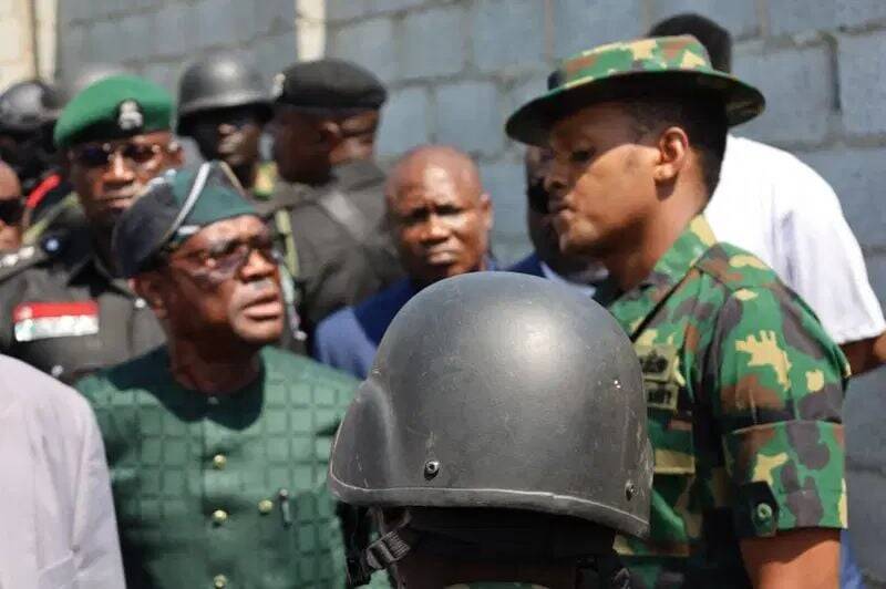 IMG_9180 Tension in Abuja as Wike, soldiers face off over ex-naval chief’s contested land