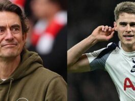 Thomas Frank hails Van de Ven’s wonder goal in Spurs’ 4–0 win, joking the defender can “keep walking past me” after topping scorers.