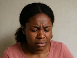 a woman experiencing menstrual cramps