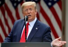 the image shows the President of U.S.A, Donald Trump and